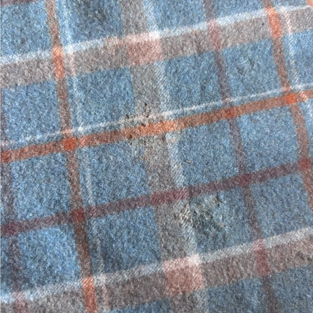 Pendleton Plaid 100% Wool Fringe Throw Blanket 48”x 60”